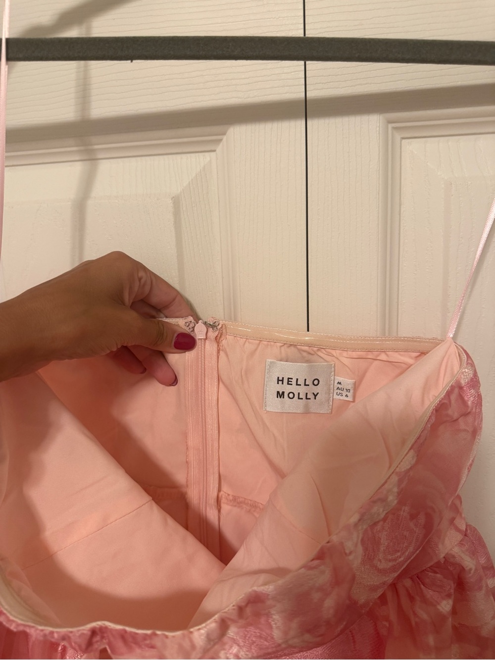 Hello Molly Pink Strapless Floral Tiered Mini Dress - Picture 5 of 5